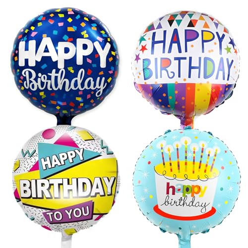 4 folienballon geburtstag, blau happy birthday ballon, helium luftballons geburtstag, luftballons bunt, buchstaben luftballon geburtstagsdeko für Kinder und Erwachsene party 4 folienballon geburtstag, blau happy birthday ballon, helium luftballons geburtstag, luftballons bunt, buchstaben luftballon geburtstagsdeko für Kinder und Erwachsene party von Eledreme