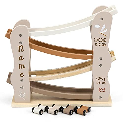 Autobahn Kugelbahn aus Holz beige personalisierbar mit Name und Geburtsdaten Baby Geschenk mit Gravur Autobahn Kugelbahn aus Holz beige personalisierbar mit Name und Geburtsdaten Baby Geschenk mit Gravur von Elefantasie