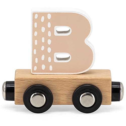 Buchstabenzug Namenszug Holzeisenbahn magnetisch Holzbuchstaben Wunschname zusammenstellen B bunt von Elefantasie
