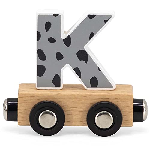 Buchstabenzug Namenszug Holzeisenbahn magnetisch Holzbuchstaben Wunschname zusammenstellen K bunt von Elefantasie