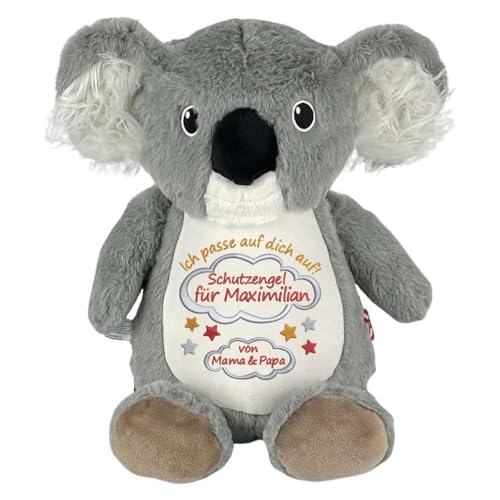 Elefantasie Personalisiertes Stofftier Koala Kuscheltier Bestickt Plüschtier zur Geburt Stickmotiv Schutzengel von Elefantasie