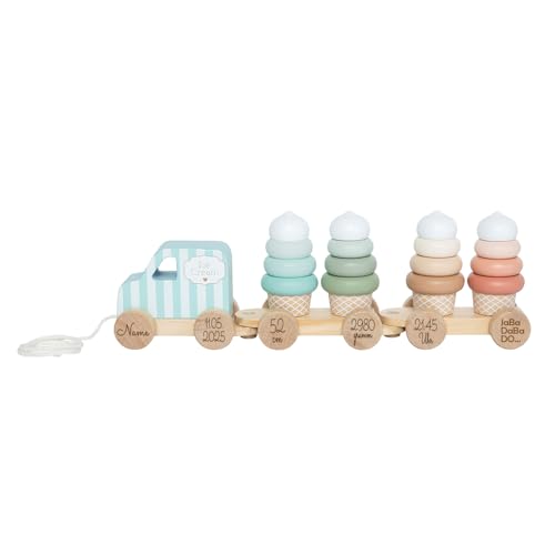 Elefantasie Spielzeugeisenbahn Holzzug Eiscreme für Kinder ab 18 Monate, personalisierbar mit Name und Geburtsdaten Icecream EIS Elefantasie Spielzeugeisenbahn Holzzug Eiscreme für Kinder ab 18 Monate, personalisierbar mit Name und Geburtsdaten Icecream EIS von Elefantasie