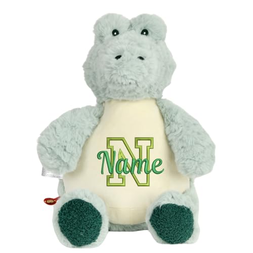 Elefantasie Stofftier Alligator mit Name Bestickt personalisiertes Kuscheltier mit Stickmotiv Geschenk Geburt (Buchstabe) von Elefantasie