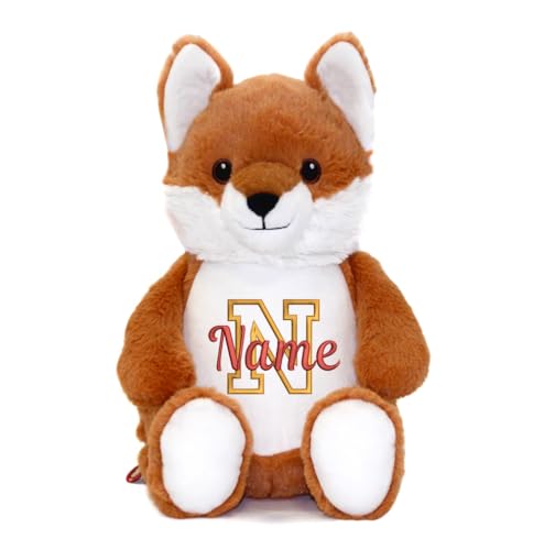 Elefantasie Stofftier Kuscheltier personalisiert Fuchs Bestickt Motiv Name (Buchstabe) von Elefantasie
