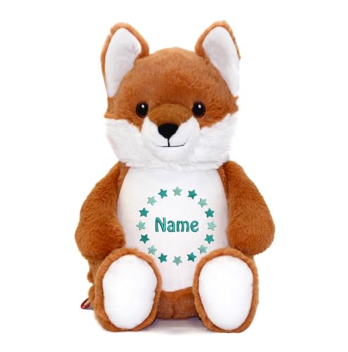 Elefantasie Stofftier Kuscheltier personalisiert Fuchs Bestickt Motiv Name (Sternkreis) von Elefantasie