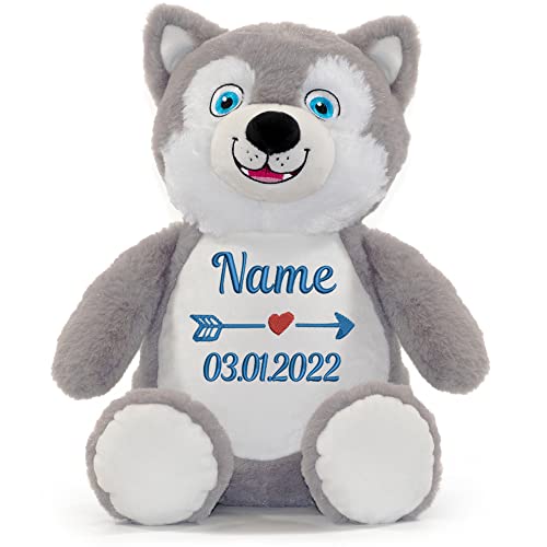 Elefantasie Stofftier mit Name Bestickt Kuscheltier Husky personalisiert Stickmotiv Pfeil Elefantasie Stofftier mit Name Bestickt Kuscheltier Husky personalisiert Stickmotiv Pfeil von Elefantasie