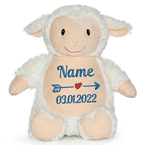 Elefantasie Stofftier mit Name Bestickt Kuscheltier Schaf personalisiert Pfeil von Elefantasie
