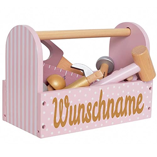 Elefantasie Werkzeugkiste Werkzeugkasten aus Holz rosa personalisierbar mit Name Baby Geschenk mit Gravur Elefantasie Werkzeugkiste Werkzeugkasten aus Holz rosa personalisierbar mit Name Baby Geschenk mit Gravur von Elefantasie
