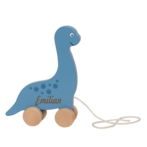 Nachziehtier aus Holz personalisierbar mit Name des Kindes Gravur Holzspielzeug Ziehtier Dinosaurier ab 12 Monaten Nachziehtier aus Holz personalisierbar mit Name des Kindes Gravur Holzspielzeug Ziehtier Dinosaurier ab 12 Monaten von Elefantasie