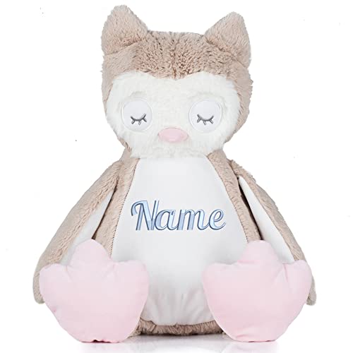 Stofftier mit Name bestickt Kuscheltier Eule personalisiert Name von Elefantasie