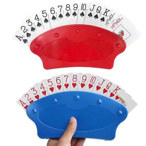 Elegance-go Kartenspiel Halter,2 Stück Freisprechkartenhalter Spielkarten Kartenhalter Kinder Kunststoff Kartenspiele Kartenhalter Spielkartenhalter für Kinder,Erwachsene,Senioren,Kartenspielzubehör von Elegance-go