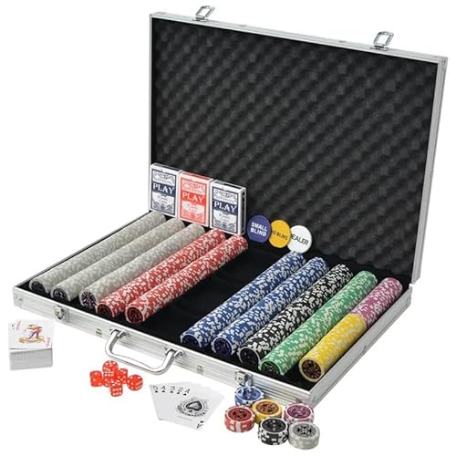 Eleganz Poker Set mit 1.000 Laserchips aus Aluminium - Professionelles Spielset für Casino-Abende zu Hause - Langlebiges Kunststoff- und Aluminium-Design Eleganz Poker Set mit 1.000 Laserchips aus Aluminium - Professionelles Spielset für Casino-Abende zu Hause - Langlebiges Kunststoff- und Aluminium-Design von Eleganz