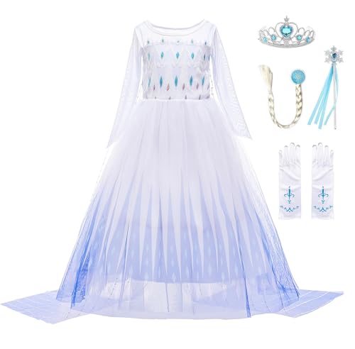 Eleganzeit Elsa Kostüm Mädchen Prinzessin Eiskönigin Kleid Kinder Faschingskostüme mit Zubehör für Geburtstag Weihnachten Karneval Cosplay Party Eleganzeit Elsa Kostüm Mädchen Prinzessin Eiskönigin Kleid Kinder Faschingskostüme mit Zubehör für Geburtstag Weihnachten Karneval Cosplay Party von Eleganzeit