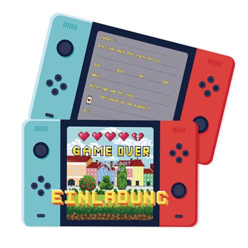 12pcs Video Gaming Spiel Einladungskarten, Einladungskarten für Mädchen & Jungen Kindergeburtstag, Video Gaming Spiel Einladungskarten, Videospiel Gamer Pixelmotiv 12pcs Video Gaming Spiel Einladungskarten, Einladungskarten für Mädchen & Jungen Kindergeburtstag, Video Gaming Spiel Einladungskarten, Videospiel Gamer Pixelmotiv von Elektheim