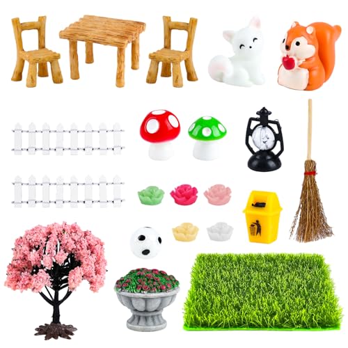 24 Stück Miniatur Garten Zubehör, Mini Wichtel Zubehör, Miniatur Puppenhaus Set Garten, Möbel Deko Mini Ornament, Miniatur Gartengeräte,Mini Gartenmöbel Deko,DIY Dekoration Märchengarten 24 Stück Miniatur Garten Zubehör, Mini Wichtel Zubehör, Miniatur Puppenhaus Set Garten, Möbel Deko Mini Ornament, Miniatur Gartengeräte,Mini Gartenmöbel Deko,DIY Dekoration Märchengarten von Elektheim