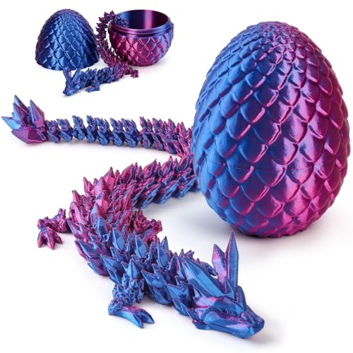 3D Gedruckter Drache, Realistische Dracheneier im Ei Gelenkiger Voll Beweglicher, Kristalldrache mit Drachenei, Zappelspielzeug für Kinder Erwachsene Heim Büro Schreibtischspielzeug 3D Gedruckter Drache, Realistische Dracheneier im Ei Gelenkiger Voll Beweglicher, Kristalldrache mit Drachenei, Zappelspielzeug für Kinder Erwachsene Heim Büro Schreibtischspielzeug von Elektheim