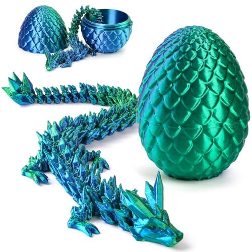 3D Gedruckter Drache, Realistische Dracheneier im Ei Gelenkiger Voll Beweglicher, Kristalldrache mit Drachenei, Zappelspielzeug für Kinder Erwachsene Heim Büro Schreibtischspielzeug 3D Gedruckter Drache, Realistische Dracheneier im Ei Gelenkiger Voll Beweglicher, Kristalldrache mit Drachenei, Zappelspielzeug für Kinder Erwachsene Heim Büro Schreibtischspielzeug von Elektheim