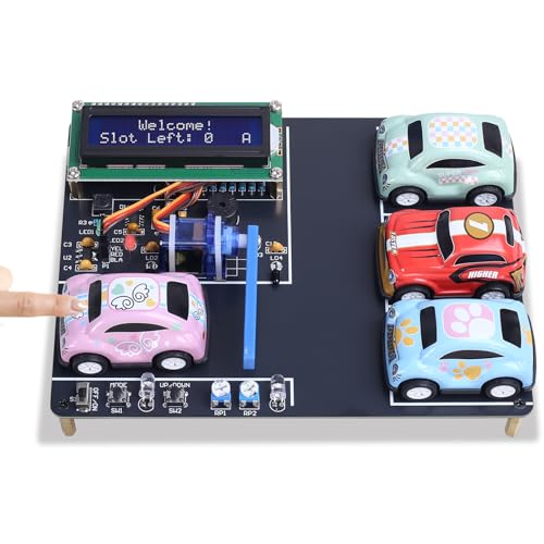 Auto Parkplatz-Simulator Löt Bausatz, ElektoLoter Garage Lötprojekte mit LCD-Anzeige und 4 Mini-Autos, STEM Elektronik Baukasten für Zuhause und Schule Auto Parkplatz-Simulator Löt Bausatz, ElektoLoter Garage Lötprojekte mit LCD-Anzeige und 4 Mini-Autos, STEM Elektronik Baukasten für Zuhause und Schule von ElektoLoter