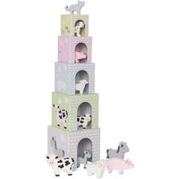 Stapelspielzeug Würfel mit Tieren von Elements for kids GmbH