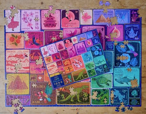 Elena Es Puzzle mit 2000 Teilen – Stempel-Kollektion, 2000-teiliges Puzzle für Erwachsene, Puzzles für Erwachsene, bunter Regenbogen-Farbverlauf, Größe 99,1 x 76,2 cm von Elena Essex