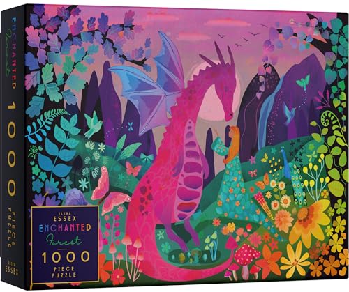 Elena Essex Puzzle 1000 Teile - Rainbow Kingdom, Sunset Valley, Enchanted Forest, Autumn and Winter Wheels (Enchanted Forest) von Elena Essex