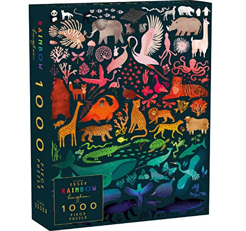 Elena Essex Puzzles for Adults - Rainbow Kingdom | 1000 Piece Puzzle | Jigsaw Puzzles 1000 Pieces | Pride Rainbow Animal Gradient Puzzle | Adult Puzzles Size 20 x 28 inches von Elena Essex