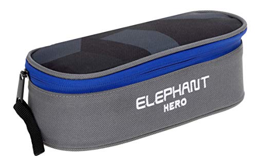 Elephant Mäppchen Jungen Mädchen Federtasche Box Hero Signature Pennal 12773 (Cyber Camo Blau (Schwarz/Blau)) von Elephant