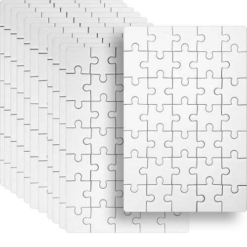 ElevaPulse 12 Stück Puzzle Selber Gestalten, Puzzle Weiß, Blanko Puzzle Zum Bemalen, DIY Mini Puzzle Kinder, Kreatives Bastelset Für Kindergeburtstag und Kunstprojekte, 15×10 cm ElevaPulse 12 Stück Puzzle Selber Gestalten, Puzzle Weiß, Blanko Puzzle Zum Bemalen, DIY Mini Puzzle Kinder, Kreatives Bastelset Für Kindergeburtstag und Kunstprojekte, 15×10 cm von ElevaPulse