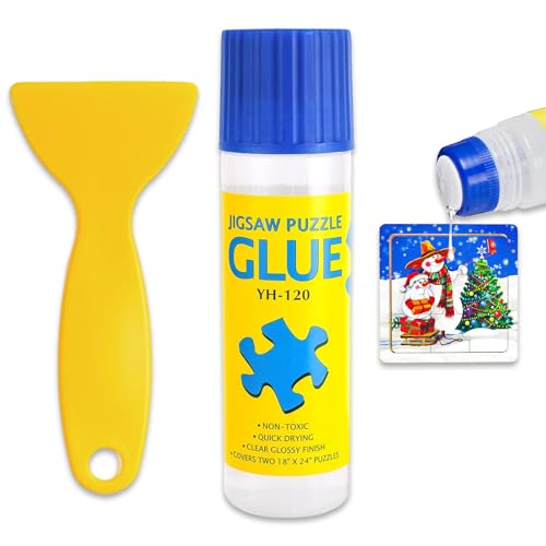 ElevaPulse 2-In-1, Puzzle Kleber Transparent, Kleber Für Puzzle, Puzzlekleber, 120ml Kapazität, Schnell Trocknend Und Geeignet Zum Fixieren Und Aufhängen Von Puzzles Nach Der Montage von ElevaPulse