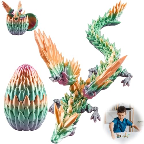 ElevaPulse 3D Drache im Ei - Beweglicher Drache mit Drachenei, Detailreiches 3D-gedrucktes Drachen Spielzeug für Kinder und Sammler ElevaPulse 3D Drache im Ei - Beweglicher Drache mit Drachenei, Detailreiches 3D-gedrucktes Drachen Spielzeug für Kinder und Sammler von ElevaPulse