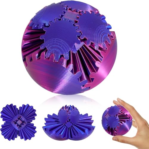 Gear Ball, 3D Gedruckter Zahnradball, Fidget Spielzeug Drehbare Zahnradkugel Stressabbau Schreibtischspielzeug Erwachsene und Kinder Gear Ball, 3D Gedruckter Zahnradball, Fidget Spielzeug Drehbare Zahnradkugel Stressabbau Schreibtischspielzeug Erwachsene und Kinder von ElevaPulse