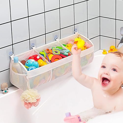Badewannenspielzeug Aufbewahrung Aufbewahrungstasche Hängeorganizer Tasche Badespielzeug Aufbewahrung Spielzeug Aufbewahrung Aufbewahrung Bad, Aufbewahrung Badezimmer, Ideal Für Bäder (Weiß) Badewannenspielzeug Aufbewahrung Aufbewahrungstasche Hängeorganizer Tasche Badespielzeug Aufbewahrung Spielzeug Aufbewahrung Aufbewahrung Bad, Aufbewahrung Badezimmer, Ideal Für Bäder (Weiß) von ElevaPulse