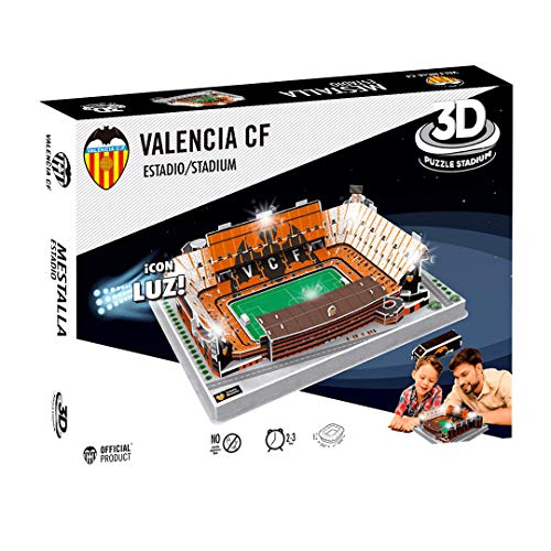 Valencia C.F. 13682 EF-13682 3D-Puzzle mit Licht Stadion Mestalla (Valencia CF), bunt von Eleven Force