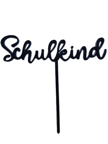 Kuchenstecker Cake-Topper Kuchen-Topper aus Acryl Schulkind Einschulung Schulstart Schule Kuchendekoration von Elfenstall