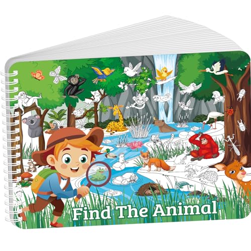 Elfew Stickerbüch für Kinder ab 3 Jahren, Über 450+ Aufkleber, Stickerbüch für Kinder 2-4 Jährige, Stickerheft für Tierfans, Kindergeburtstag Party Zubehör von Elfew