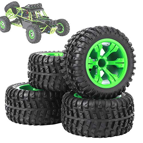 ElgnAura 1/12 Off - Road Car Wheel Felgen Upgrade -Teile für WLTOYS 12428 Wltoys 12427 mit Gummi -Reifen -Hub -Rad Rand von ElgnAura
