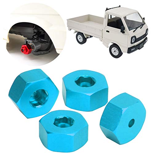 ElgnAura 5 mm bis 12 mm Adapter, RC Hex Combiner Wheel Hub Hex Adapter für WPL D12 1/10 RC Model Trucks (Blue B) von ElgnAura