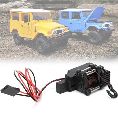 ElgnAura Automatic RC Winch, Lightweight Metal Winch Upgrade Parts Accessories for WPL 1/16 RC Car von ElgnAura