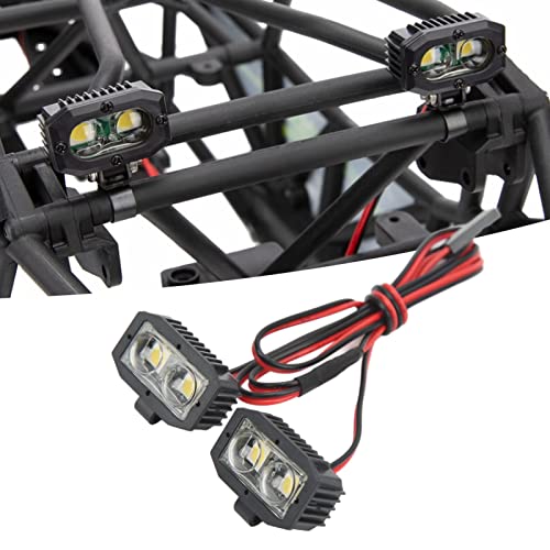 ElgnAura DIY RC -Autobeleuchtung, 4 LED -RC -Scheinwerfer und abnehmbare Halterung RC Spot Lampe mit 2,54JR -Anschluss für 1/10 5 bis 7,4 V von ElgnAura