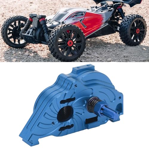 ElgnAura Hochfestes RC -Auto -Teil, Aluminiumlegierung -Getriebekasten mit Zahnrad und Ritzel, RC -Getriebeabdeckung für arrma senton Granite Typhon 1/10 (Dunkelblau) von ElgnAura