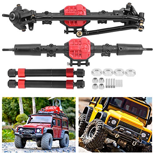 ElgnAura Komplettes Portalachse -Upgrade mit 2 Getriebewellen, Metall vorne und Hinterachse für axiale SCX10 I / SCX10 II 1/10 RC -Autos von ElgnAura