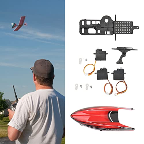ElgnAura Leichtes RC -Hubschrauberzubehör, RC Helicopter Servo Motor Upgrade -Set mit Kunststoff -Servoabdeckplatte und Basis für eine verbesserte Leistung von ElgnAura