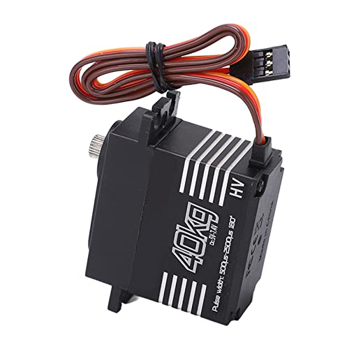 ElgnAura Metal Gear -Servo für RC -Auto, 2pcs hohes Drehmoment Digitales Servo QY3240 mg 40 kg mit Lenkschaltarm für SCX10 1: 8/1:10 von ElgnAura