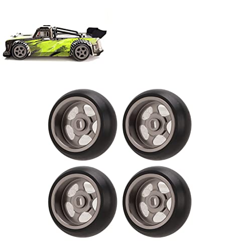 ElgnAura RC -Driftreifen, 4pcs Hartplastikreifen für 1/10 -RC -Autos, Aluminiumlegierungs -Radränder, verbessertes Drift -Zubehör für eine verbesserte Leistung (Du färbte) von ElgnAura
