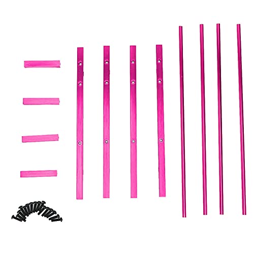 ElgnAura RC Tire Rack, Outlast RC Tyre Storage Double Layer Display Shelf for 1/10 SCX10 90046 D90 Crawler Car (Pink) von ElgnAura