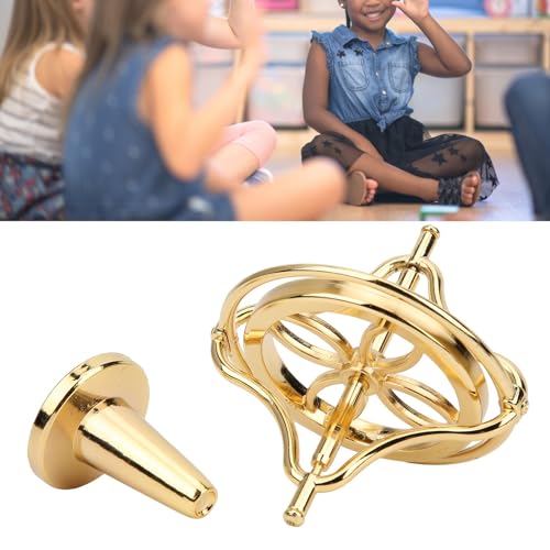 Elgnaura Gyroscope -Spielzeug für Kinder, Anti -Gravitation -Gleichgewichtsspielzeug, farbenfrohe Zappel Gyroscop, Stressabbau wissenschaftlicher Lernspielzeug für Kinder (Gold) von ElgnAura