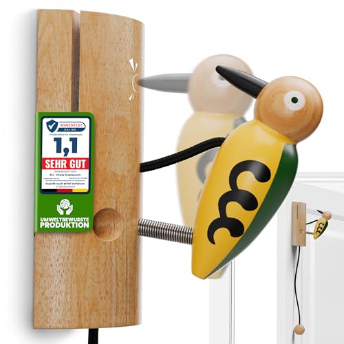 Eli® Klopfspecht für Kinder aus Holz - Klingel für Baumhaus - Spielhaus - Kinderzimmer - Haustür - Stelzenhaus - Kinderspielhaus - Glocke - Geschenk für Jungen und Mädchen von Eli