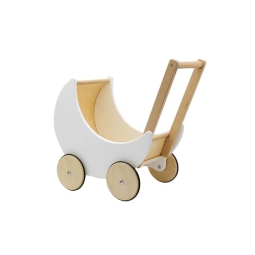 EliNeli Kinderwagen aus Holz, weiß, Puppe EliNeli Kinderwagen aus Holz, weiß, Puppe von EliNeli