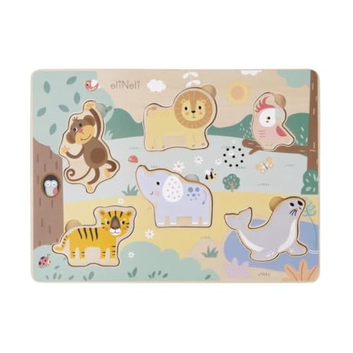 EliNeli Puzzle mit Sound aus Holz, Tiere von EliNeli