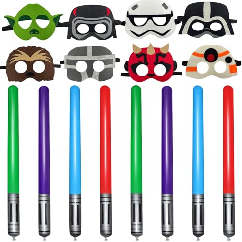 8pcs Star Aufblasbare Lichtschwert Luftballons, 8pcs Maske, Aufblasbares Lichtschwert, Party Favors Geburtstag Dekorationen, Partytüten Zubehör für Kind, Cosplay Dress Up Requisiten 8pcs Star Aufblasbare Lichtschwert Luftballons, 8pcs Maske, Aufblasbares Lichtschwert, Party Favors Geburtstag Dekorationen, Partytüten Zubehör für Kind, Cosplay Dress Up Requisiten von Elie&Eason